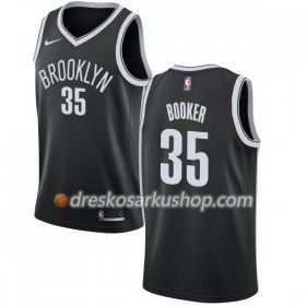Muški NBA Dres Brooklyn Nets Trevor Booker 35 Nike 2017-18 Crna Swingman
